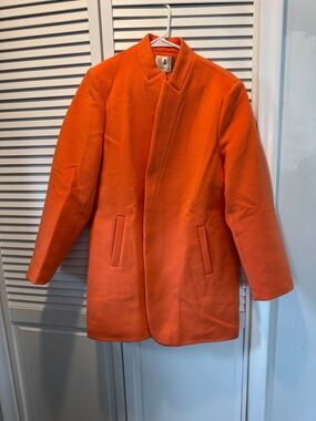 Women's Orange Tailored Coat Jacket - Unbranded